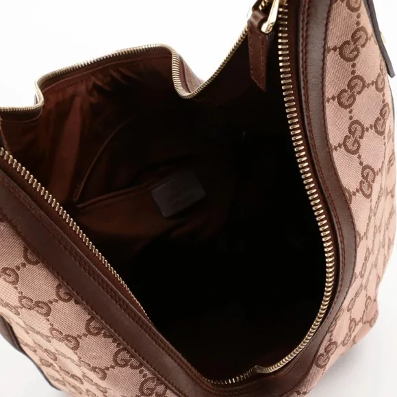 Gucci Brown Canvas Hobo Bag - Picture 3 of 8